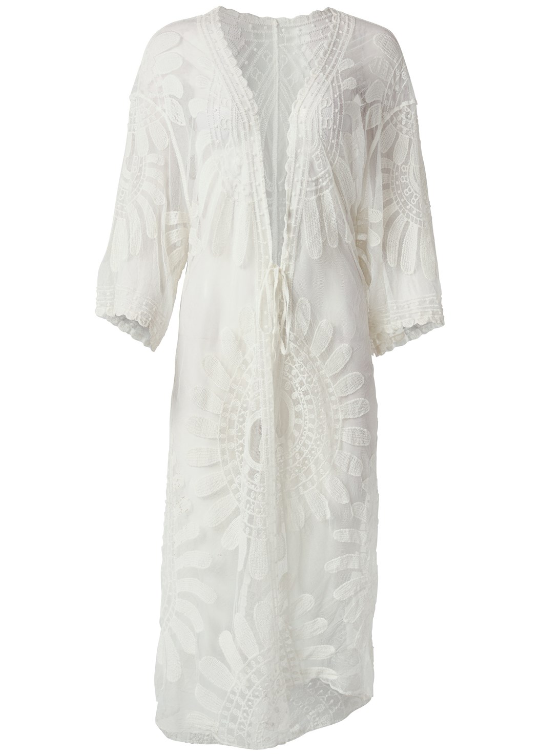 F4840-1  Long Cardigan Beach Cover Up
